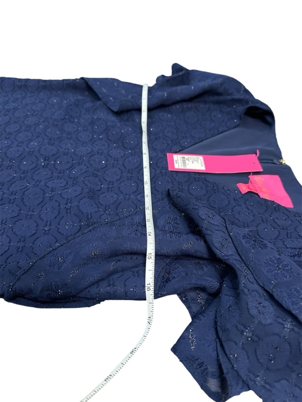 NWT Lilly Pulitzer Dress Kathie 0 Navy Tanzanian Clip - Picture 9 of 10